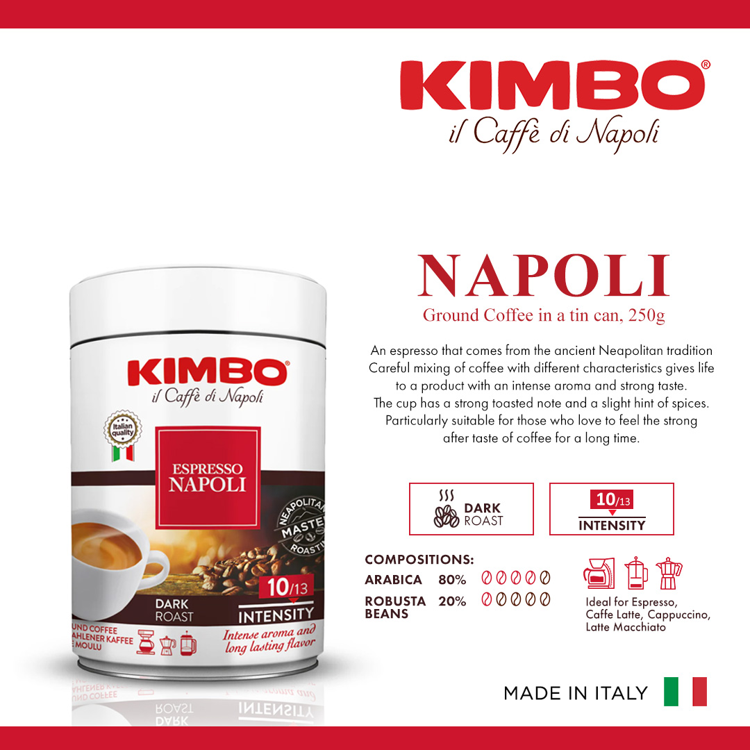 Kimbo Espresso Napoli 250g Tin 2